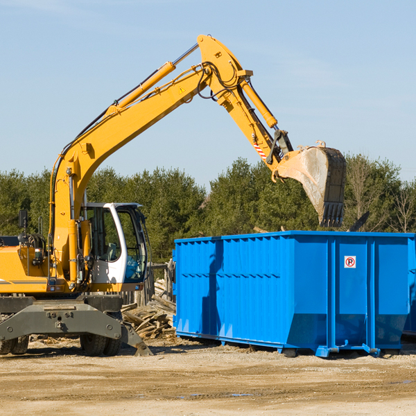 what are the rental fees for a residential dumpster in McFarlan NC